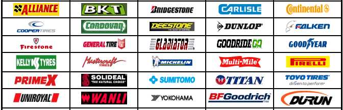 We sell even more tire brands than are represented here!