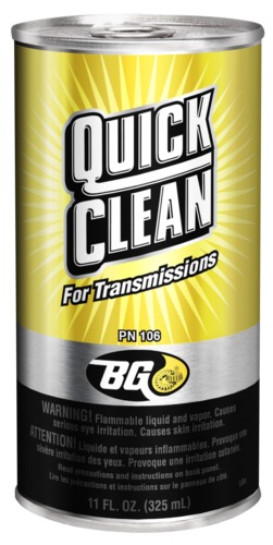 Can of BG Quick Clean, sporting its regular sleek label