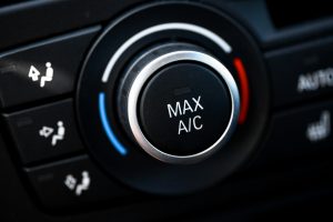 The air conditioning knob on a late-model car